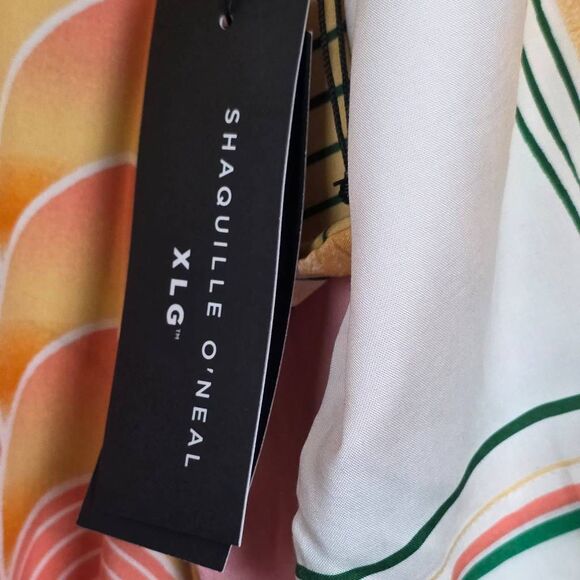 Shaquille O’Neal XLG Colorblock Rayon Shirt 2XLT (NWT) - Picture 7 of 8